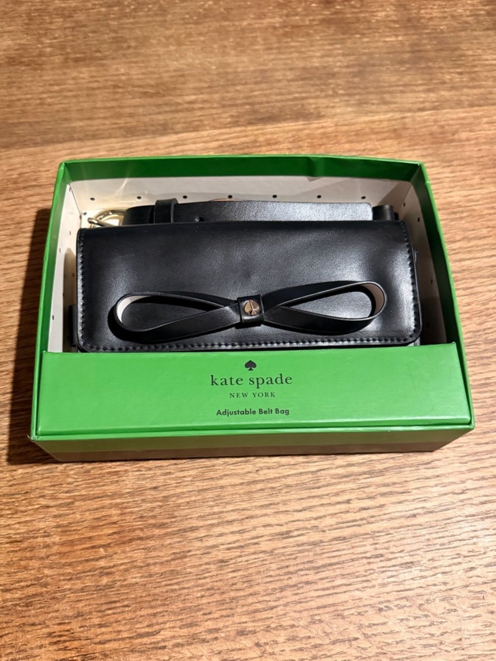 kate spade Black Leather Bow Belt Bag